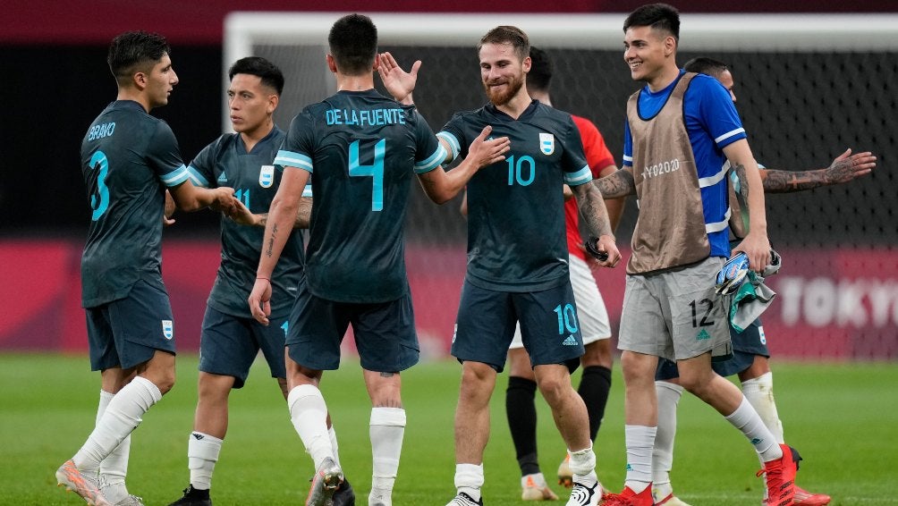 Jugadores de Argentina en festejo