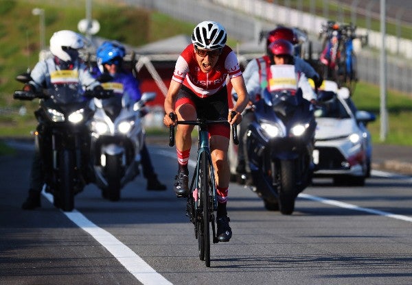 Anna Kiesenhofer en acción durante Tokio 2020