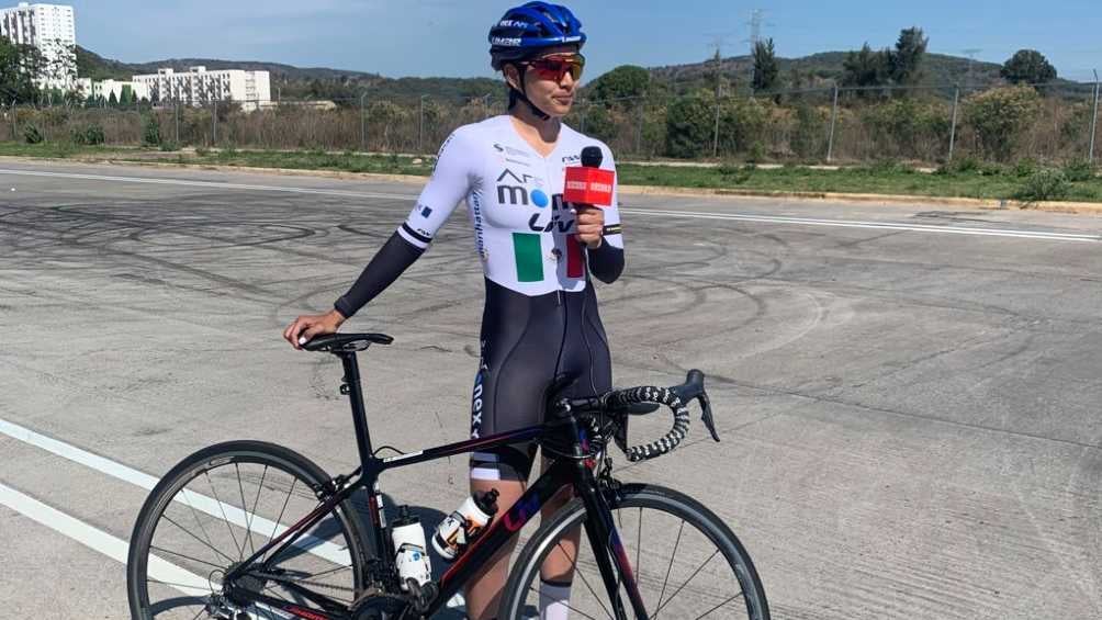 Yareli Salazar no pudo completar la prueba de ciclismo de ruta