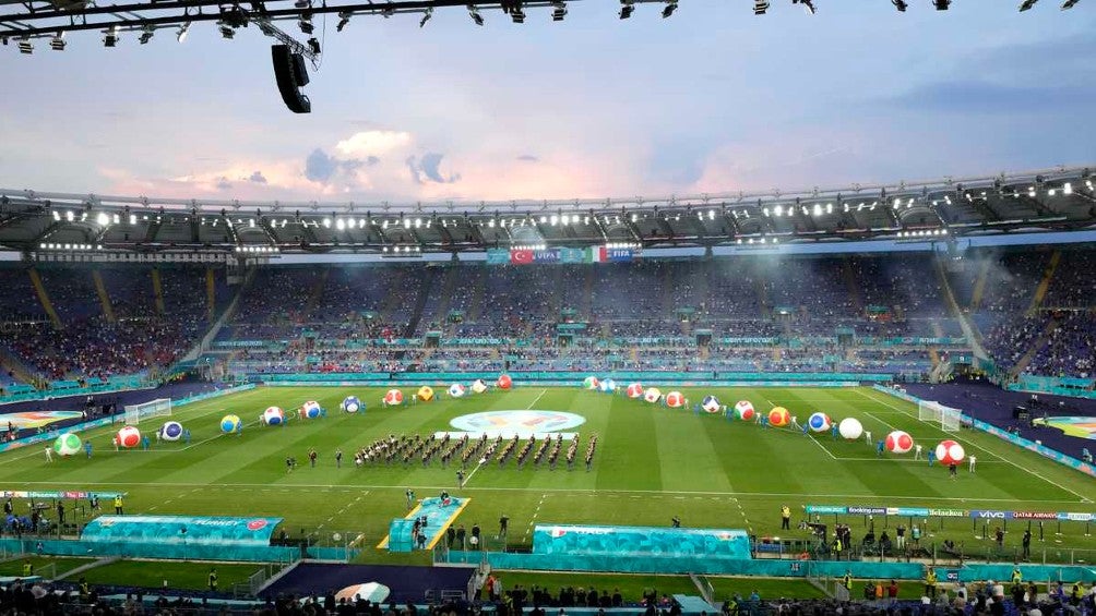 Aficionados durante partido de la Eurocopa 2020