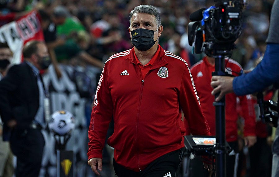 Gerardo Martino durante el juego ante Honduras