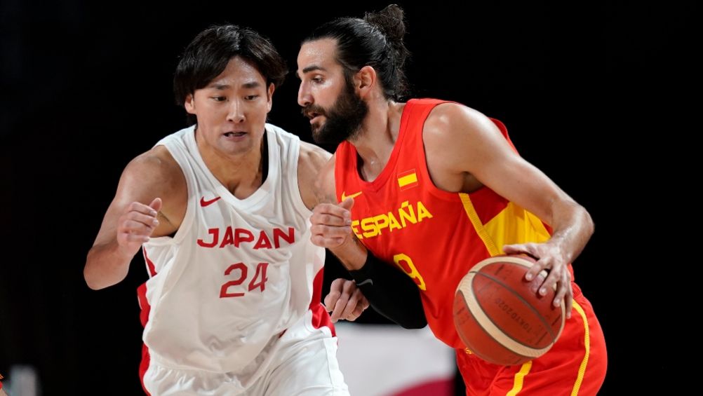 Ricky Rubio en el duelo entre España y Japón