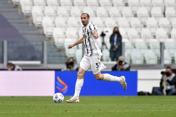 Giorgio Chiellini en acción con la Juventus