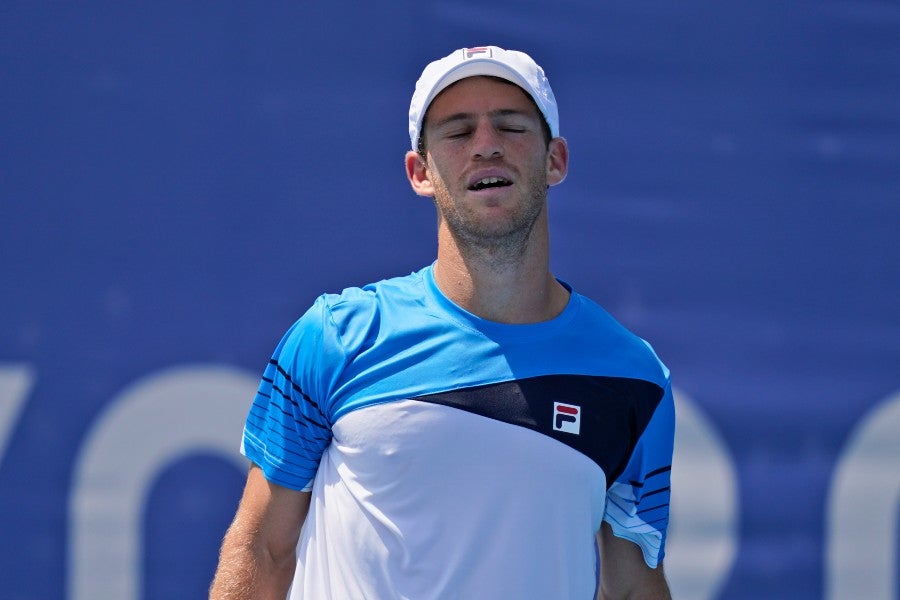 Diego Schwartzman mostró su molestia por el calor