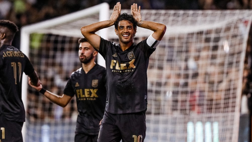 Carlos Vela celebrando su gol ante Minnesota