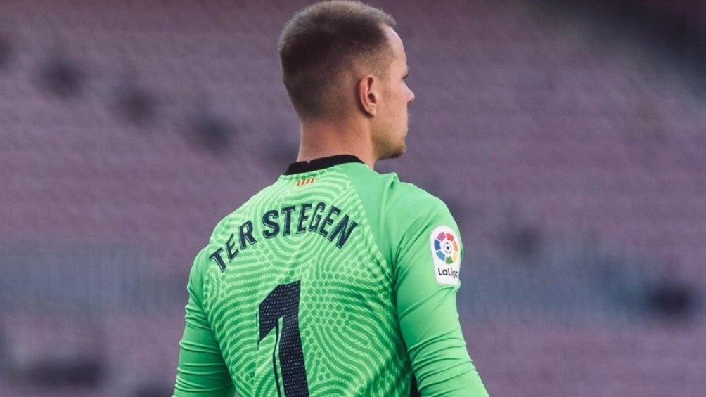 Marc-André Ter Stegen durante partido con el Barcelona