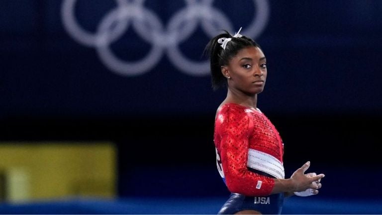 Simone Biles en una competencia