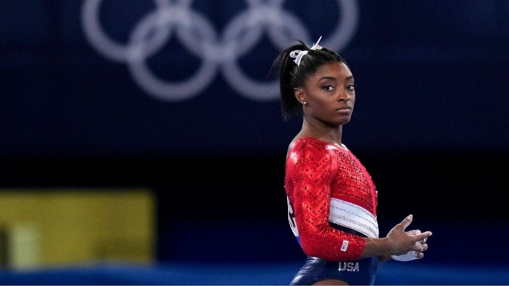 Simone Biles en una competencia 