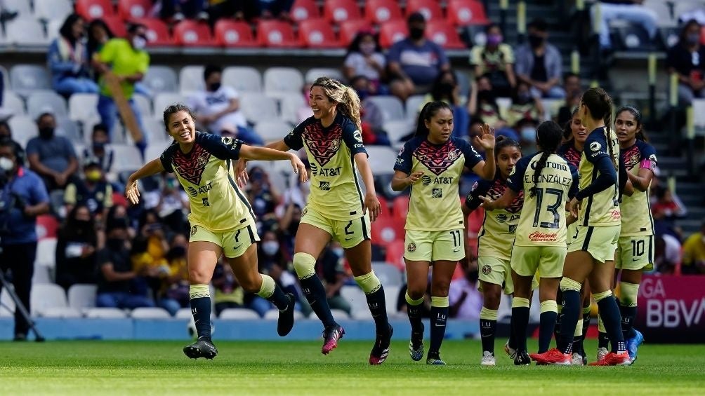 América Femenil en su último partido 