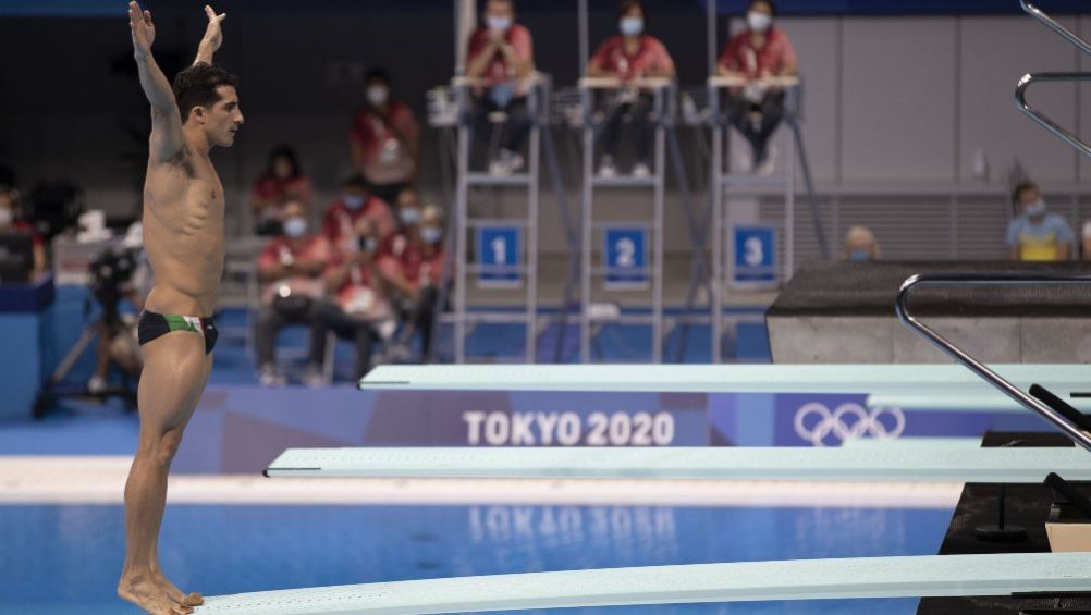 Rommel Pacheco en acción en Tokio 2020 