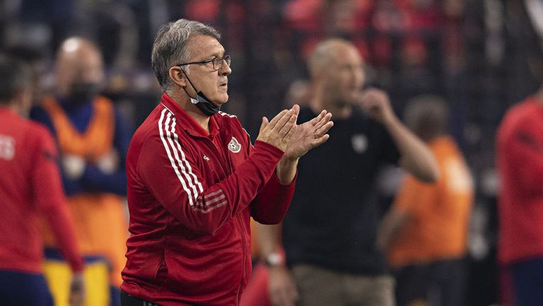 Tata Martino en el partido contra Estados Unidos