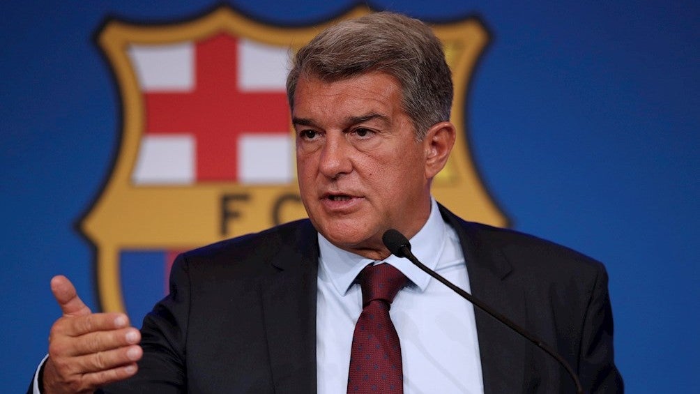 Joan Laporta en conferencia de prensa