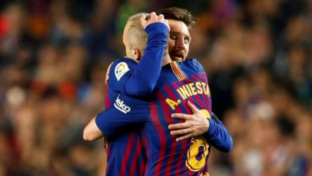 Messi e Iniesta en el Barcelona