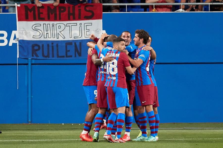 Jugadores del Barça celebrando un gol vs la Juventus