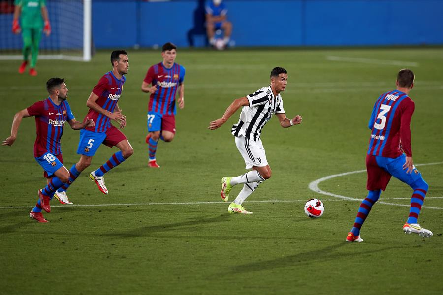 Cristiano Ronaldo durante un partido con la Juventus