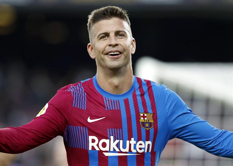 Gerard Piqué durante un partido con el Barcelona