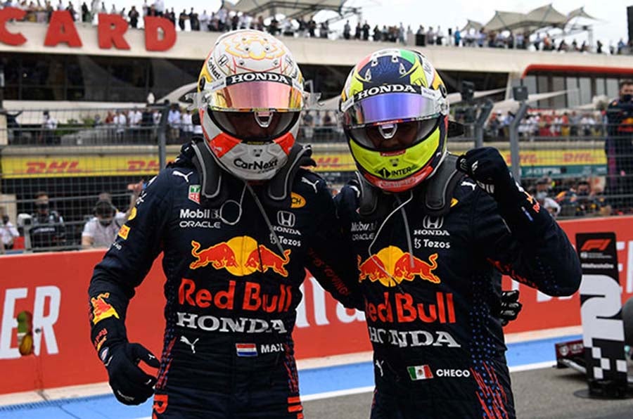 Checo y Max Verstappen