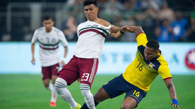 México durante su último duelo contra Ecuador