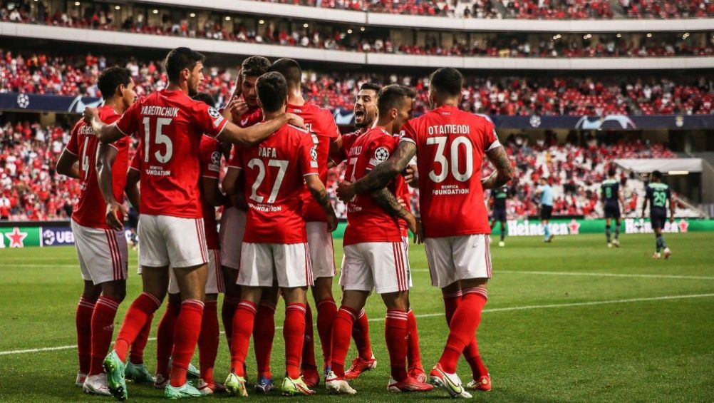 Jugadores del Benfica en festejo