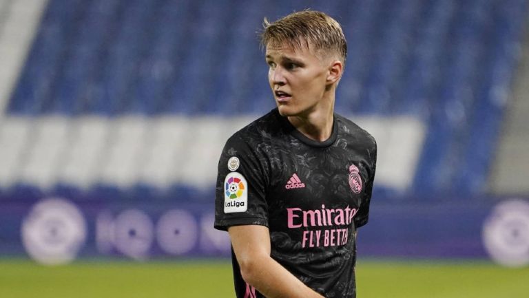 Odegaard la temporada pasada con el Real Madrid