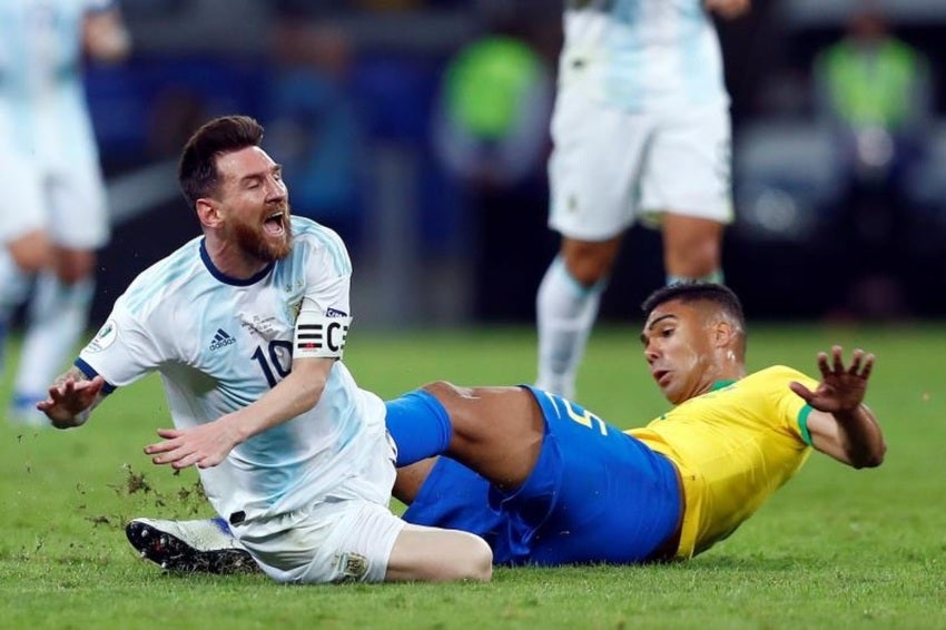 Messi y Casemiro en la Copa América