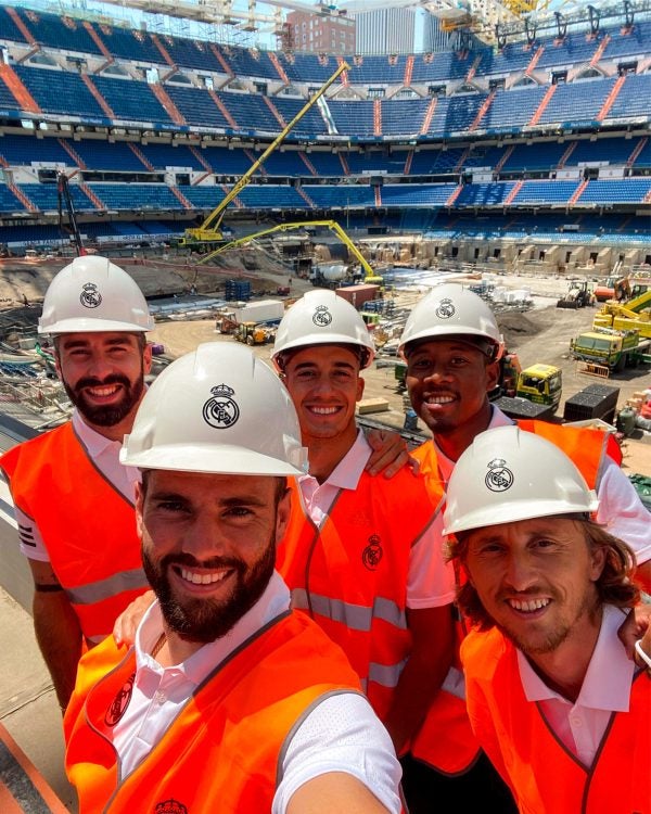 Jugadores merengues en el nuevo Santiago Bernabéu