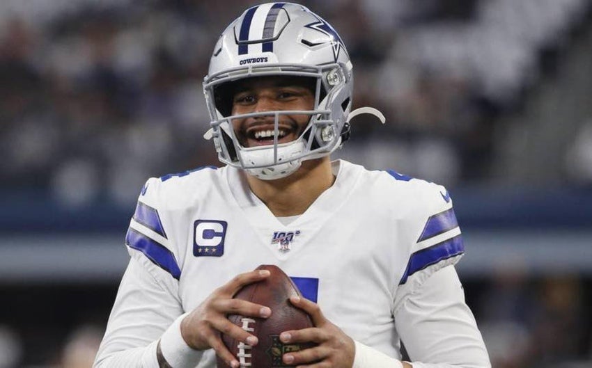 Dak Prescott en un partido de los Cowboys