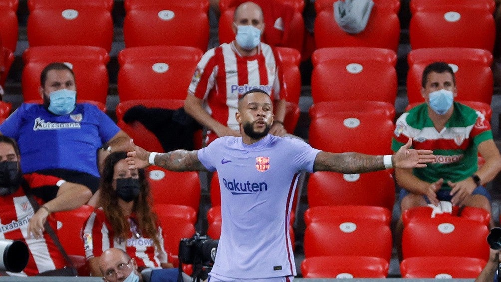 Barcelona: Memphis Depay se estrenó como goleador en empate ante Athletic Club