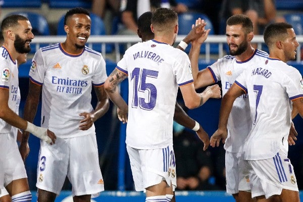 Jugadores del Real Madrid celebran