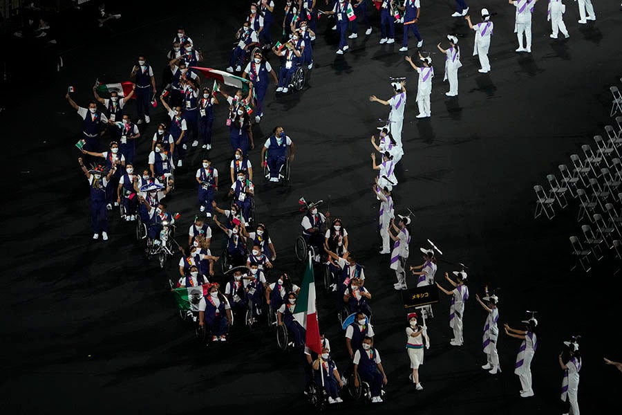 El desfile de la delegación mexicana