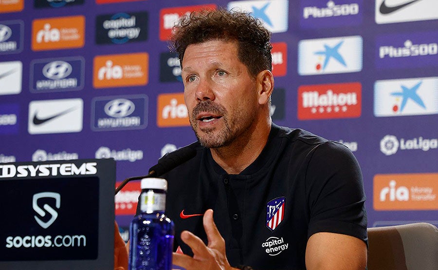 Diego Simeone en conferencia de prensa