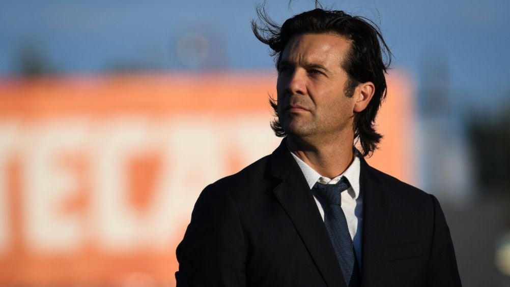 Solari en un partido del América