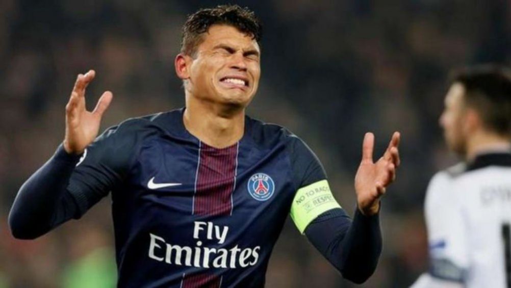 Thiago Silva en lamento como jugador del PSG