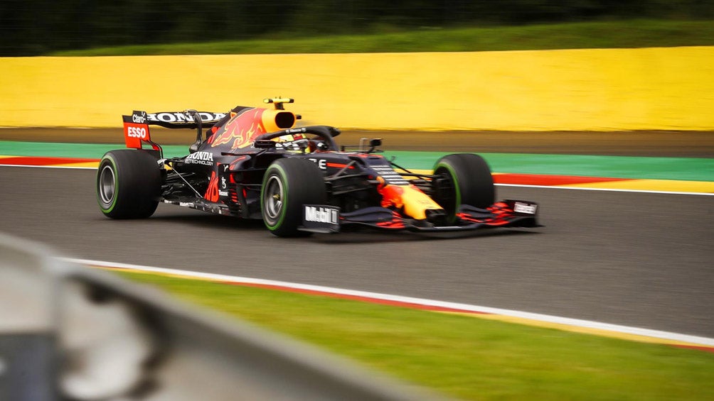 Checo Pérez en el circuito de Spa-Francorchamps