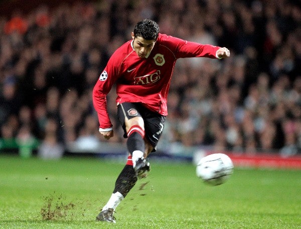 Cristiano en 2006 con el Manchester United