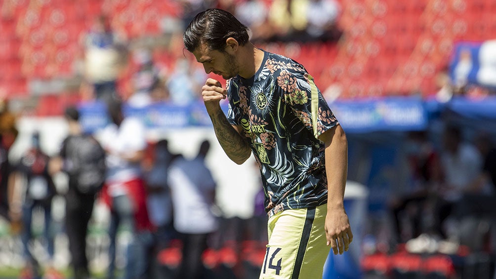  Nicolás Benedetti previo a un partido de América