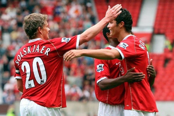 Cristiano Ronaldo celebra con los Red Devils en 2006