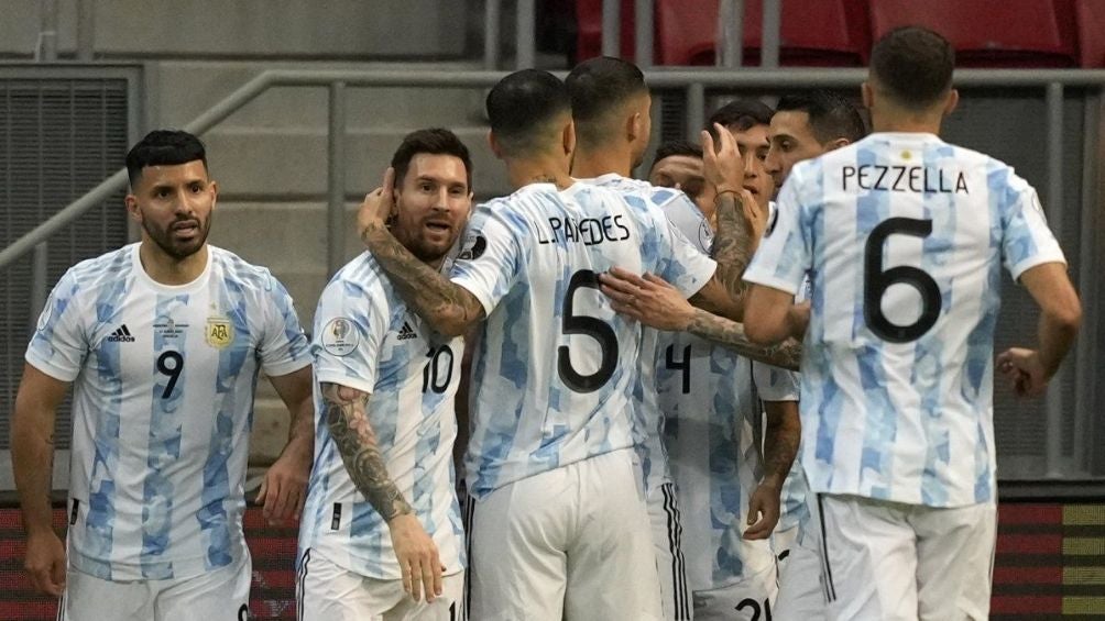 Jugadores de Argentina en un partido