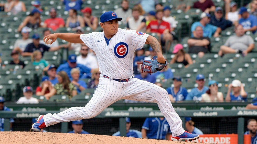 Manuel Rodríguez durante un partido con Chicago Cubs