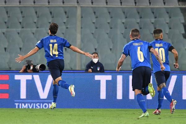 Italia, en festejo de gol