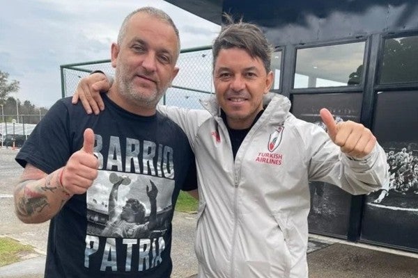 Alejandro Yannela junto a Marcelo Gallardo