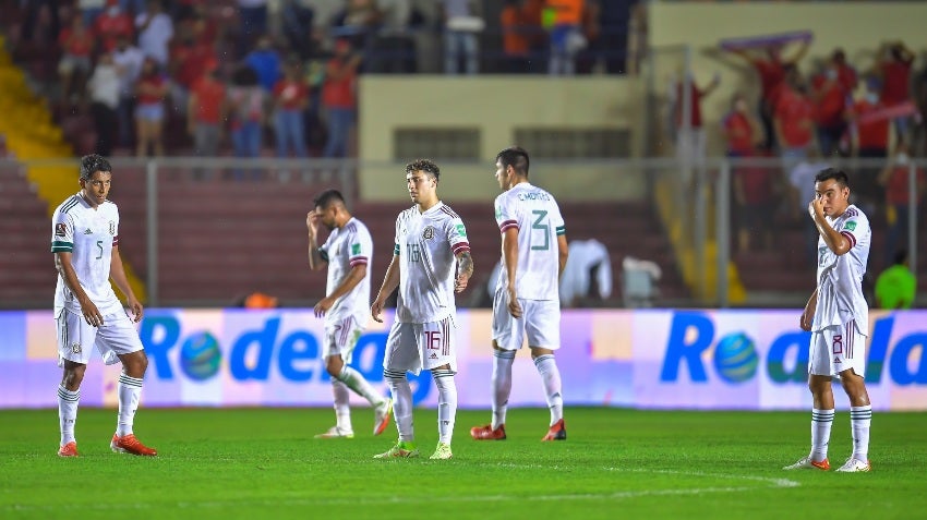 Jugadores de la Selección Mexicana en el duelo ante Panamá del Octagonal Final