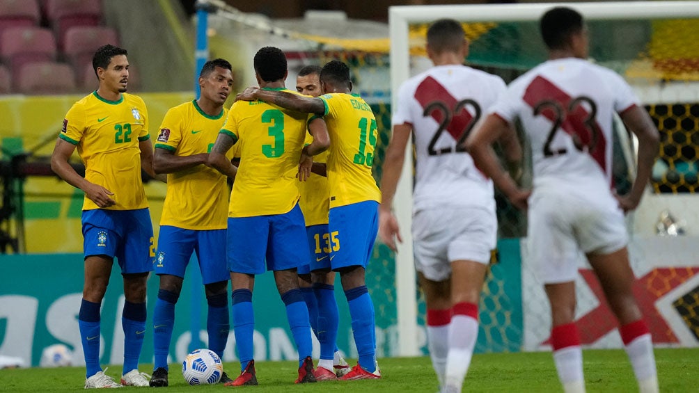 Brasil, en festejo de gol