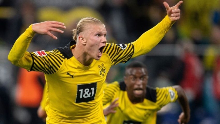 Haaland tras darle la victoria al Borussia Dortmund