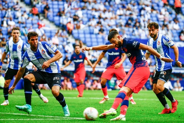 Carrasco en acción con el Atlético de Madrid