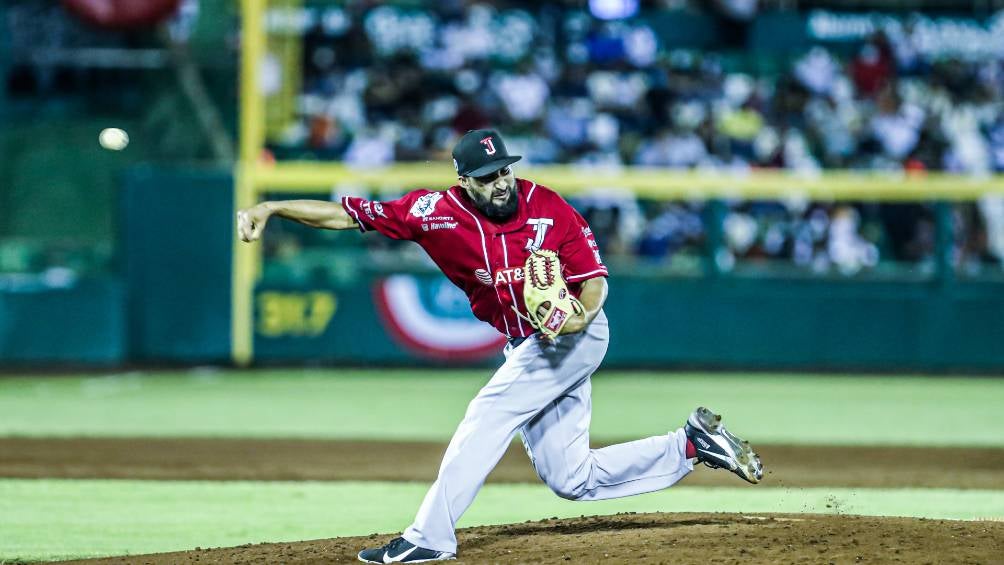 El pitcher de los Toros durante el partido