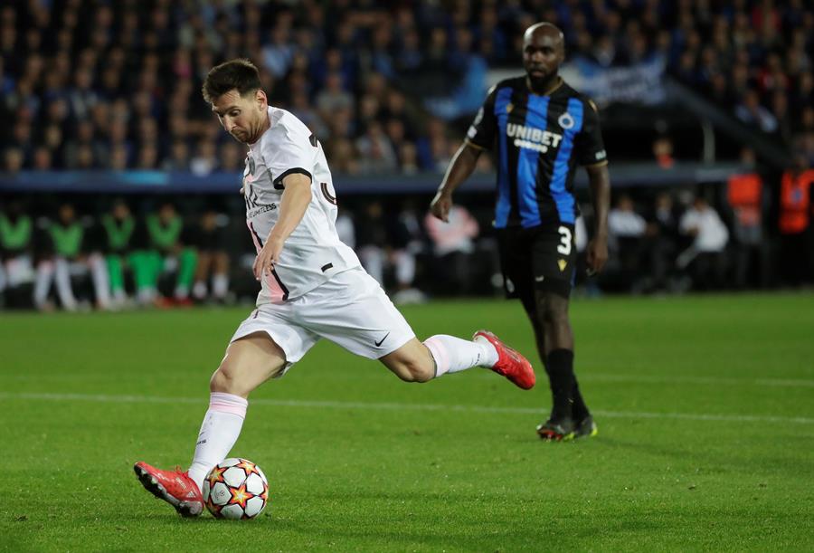 Lionel Messi durante un partido con el PSG