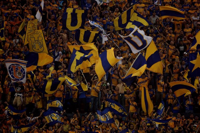 Miembros de Libres y Lokos en un partido de Tigres