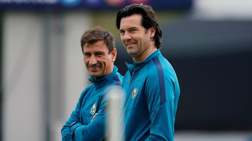 Solari en un entrenamiento 