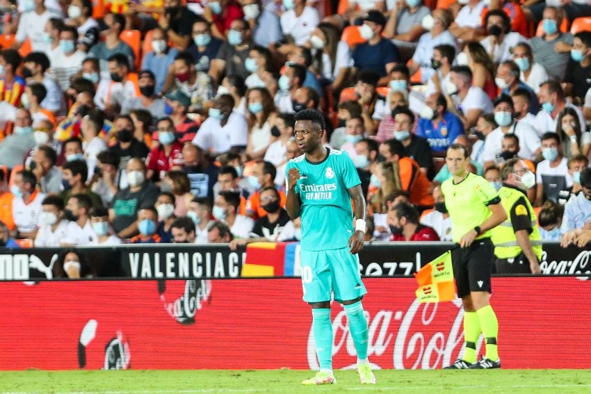 Vinicius Jr. en un partido del Real Madrid